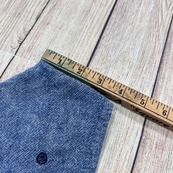 Old Navy Blue Linen Blend Embroidered Herringbone Drawstring Shorts Womens M - Image 8