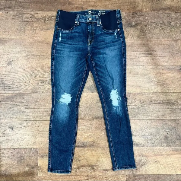 7 For All Mankind Maternity Skinny Jeans - Image 6