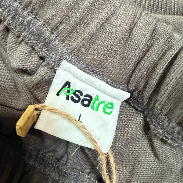 Asatre Women Hemp Blend Jogger Lounge Pants Charcoal Grey Size L - Image 5