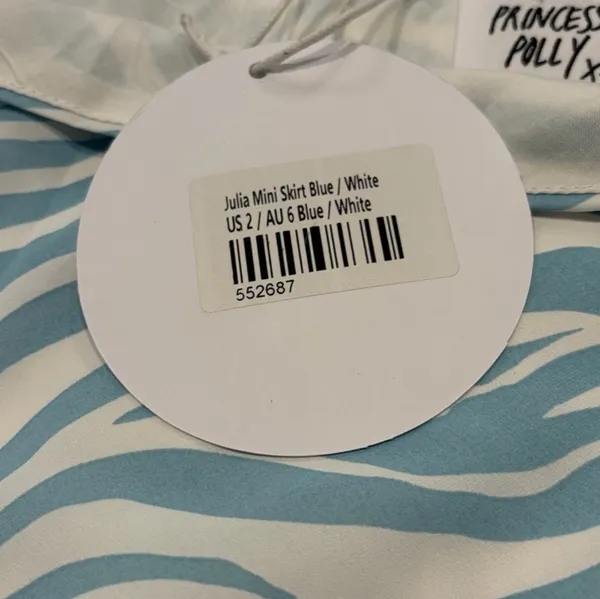 Princess Polly Teal Zebra Mini Skirt - Image 4