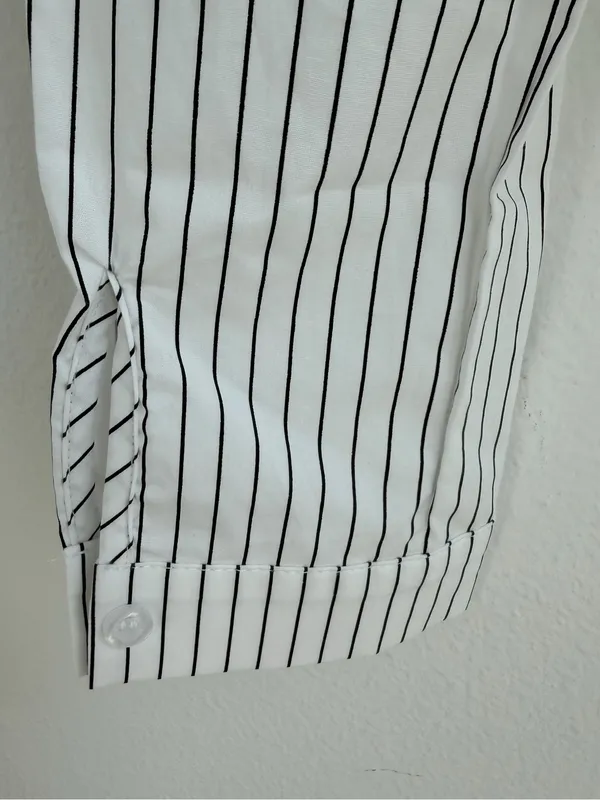 Edikted Striped Button Front Corset Shirt Top Black White XS NWT - Image 7