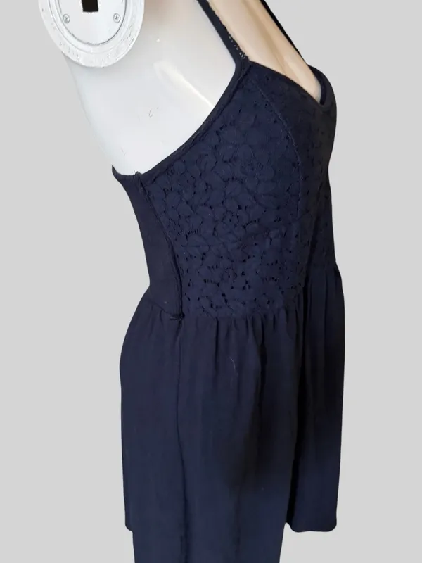 American Eagle Outfitters Navy Lace-Detail Dress - Image 3