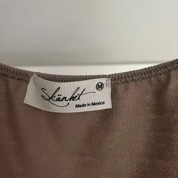 Brown Bustier Crop Top Size M - Image 2