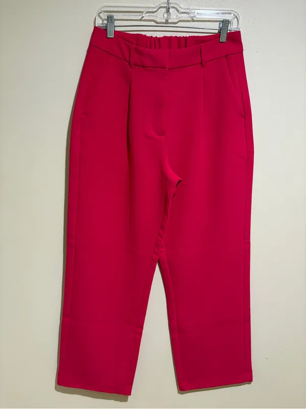 Old Navy Extra High-Rise Taylor Wide Leg Trouser Pants Hot Pink Barbie Medium - Image 7
