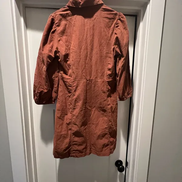 NWT GAP Brown Corduroy Button-Up midi Shirt dress sz small - Image 3