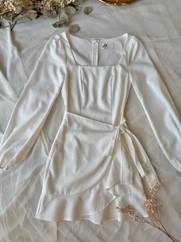 Princess Polly The Villa Mini Dress White - Image 3