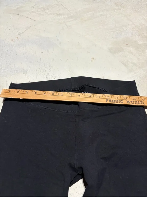 Pact Black Stretch capri Leggings large organic cotton - Image 5