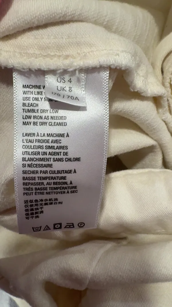Urban Outfitters Cream Button Fly High Rise Pants - Image 5