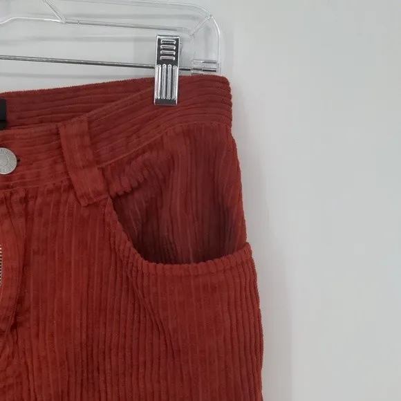 BDG Urban Outfitters Orange/Red Corduroy Straight Leg‎ Mid Rise Pant Size 25 - Image 6