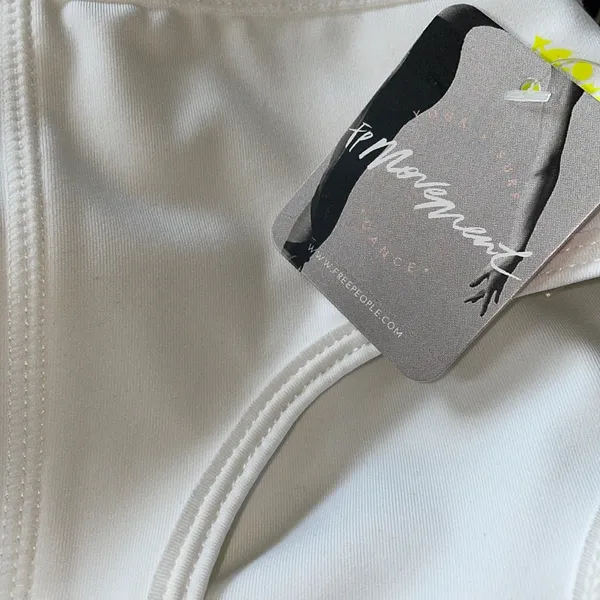 NWT FREE PEOPLE X FP Movement Move Me Bra IN WHITE - Image 6