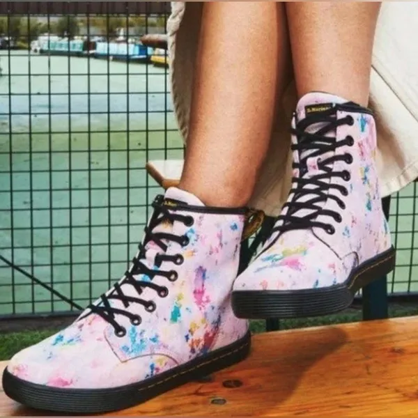 Dr. Martens Sheridan Rainbow Burst Suede Boots - Image 2