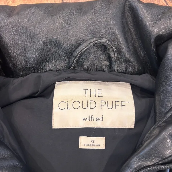 Aritzia Wilfred The Cloud Puff Black Quilted Zip Short Puffer Jacket Women’s XS - Image 4
