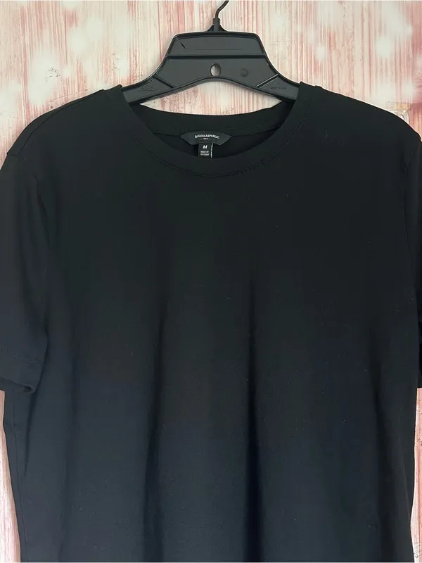 Banana Republic Factory Black Premium Cotton Short Sleeve T Shirt Size M - Image 2