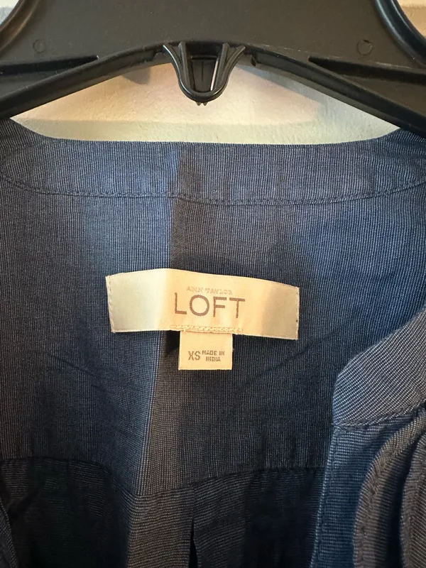 LOFT Ruffle Chambray Top - Image 5