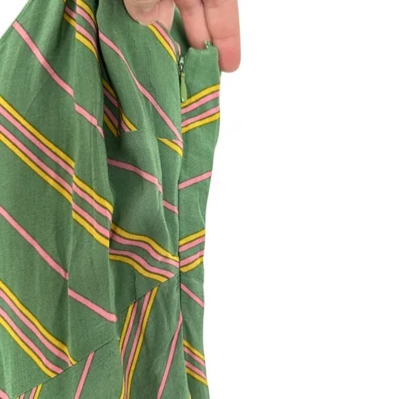 ASTR the Label Size Small Maxi Dress Olive Green Stripe V Neck Flowy Vacation - Image 7