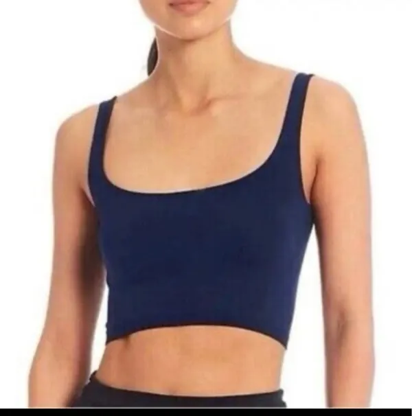 NWT Free People Navy Blue Crop Top Tank Medium/Large - Image 4