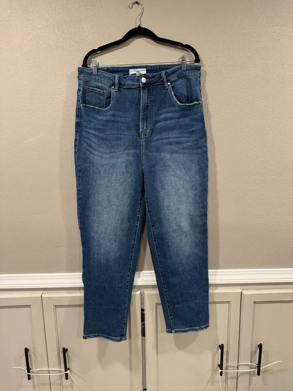 Risen Straight Leg Jean Blue Size 1X - Image 2