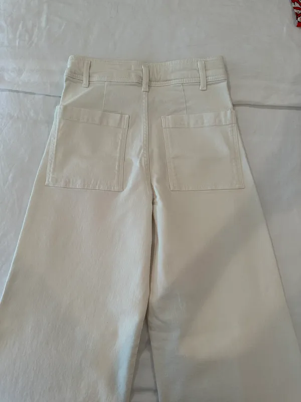ZARA White Marine Straight Jeans - Image 3