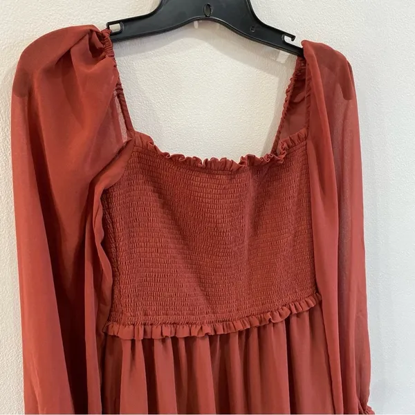 NWT‎ Aritzia Tempest mini dress Carmine Red Size Small - Image 5