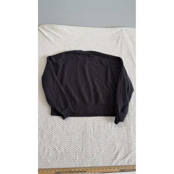 Lululemon Ribbed Softstreme Long Sleeve Crewneck Pullover Black Size 10 LW3GLAS - Image 2