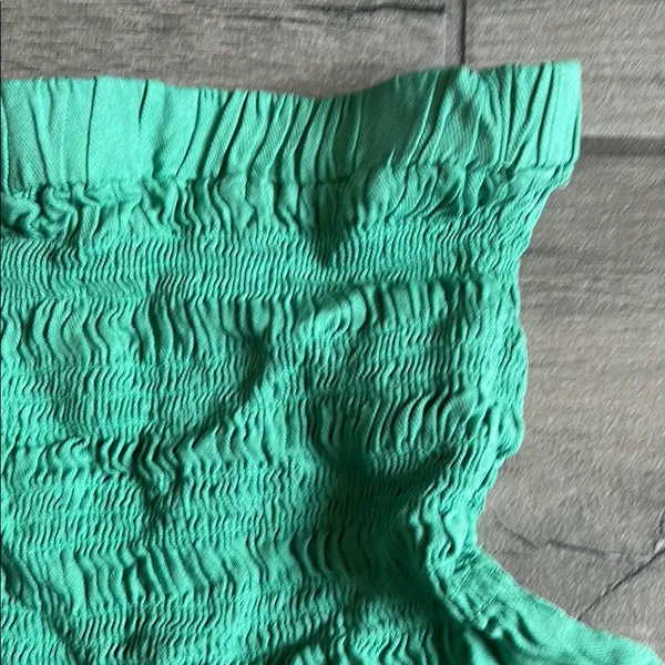 Forever 21 Teal Strapless Smocked Top - Image 4