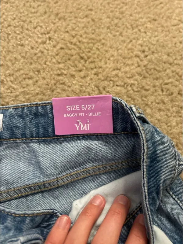 E254 ymi baggy Billie size 5/27 fit jeans blue - Image 5