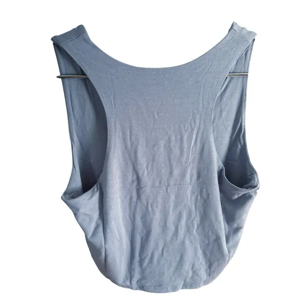 NWT Lulus Feel Like Dancing Blue Crop Top Womens Size Medium Jersey Knit Capsule - Image 4