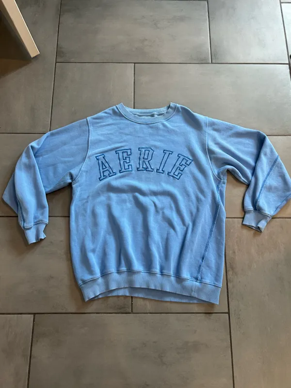 Aerie The Sweat Everyday Blue Logo Crewneck Sweatshirt - Image 2