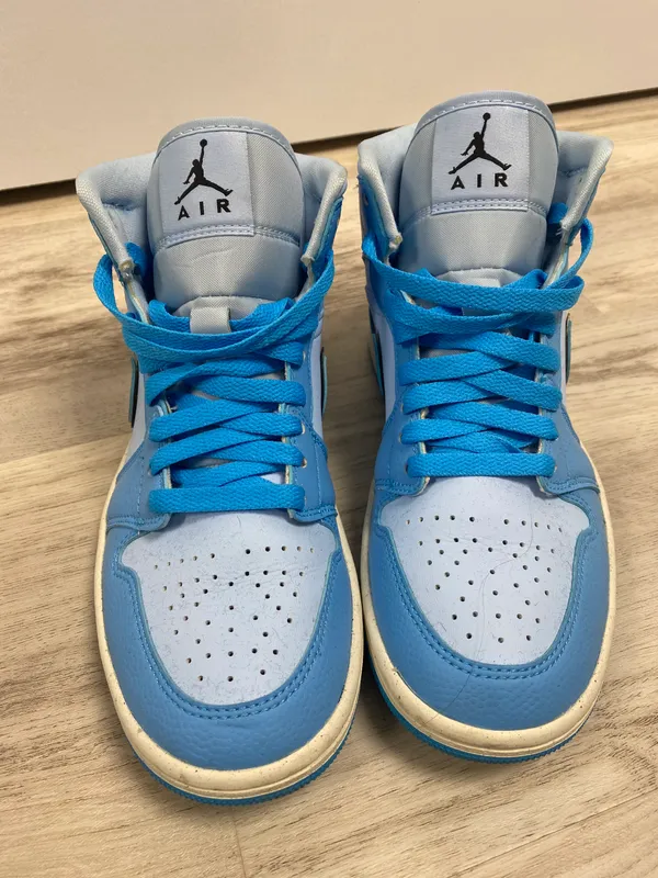Nike Air Jordan 1 Mid Blue Sneakers - Image 4