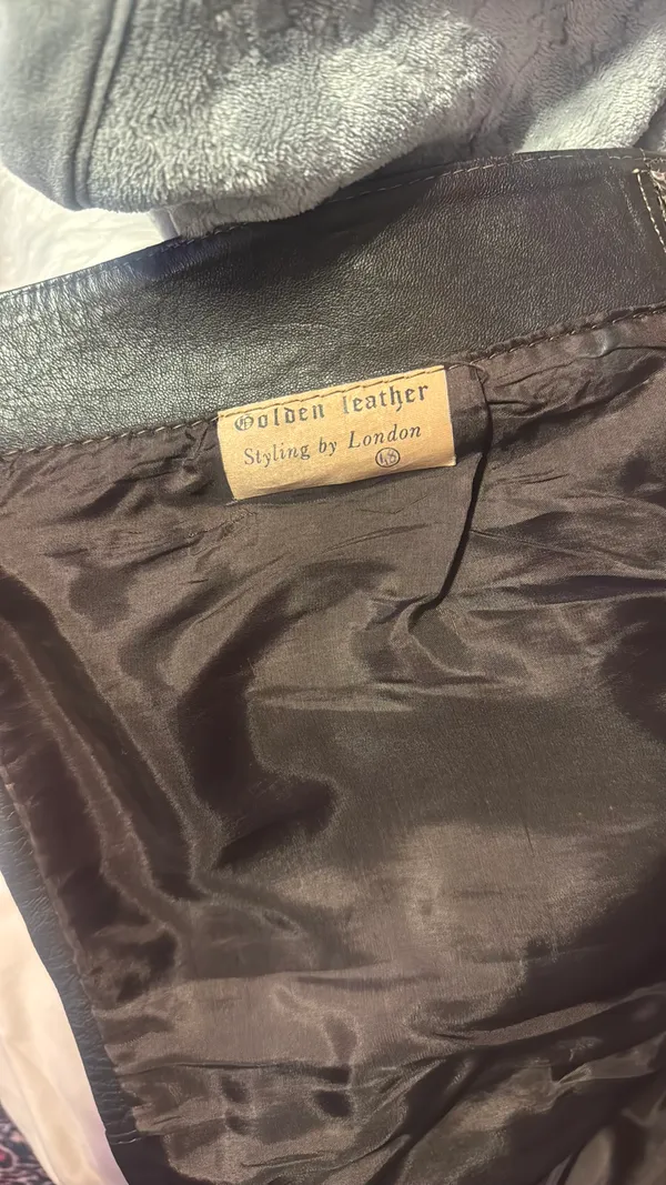 Brown leather jacket Size L - Image 3