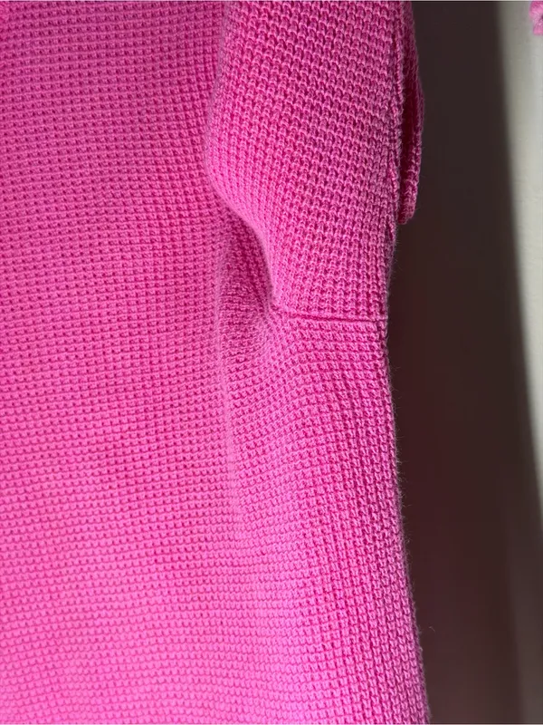 Lauren Ralph Lauren‎ Cotton Waffle Knit Cowl Neck Pullover Sweater Preppy Pink - Image 8