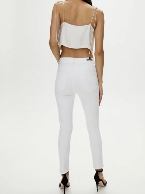 Citizens of Humanity Rocket Crop High-Rise White Skinny Jeans **PEN INK STAIN** - Image 2