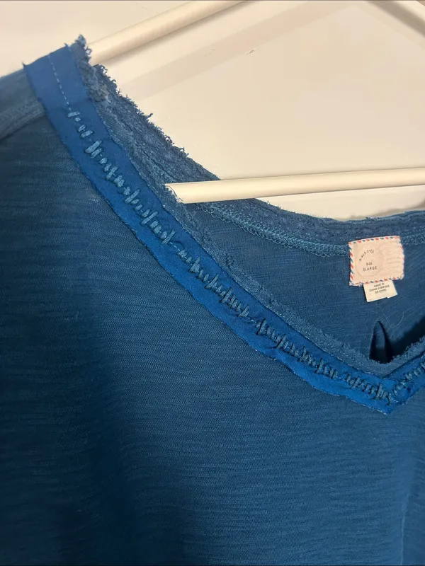 Anthropologie Deep Teal V-Neck Tank with Pocket - Image 2
