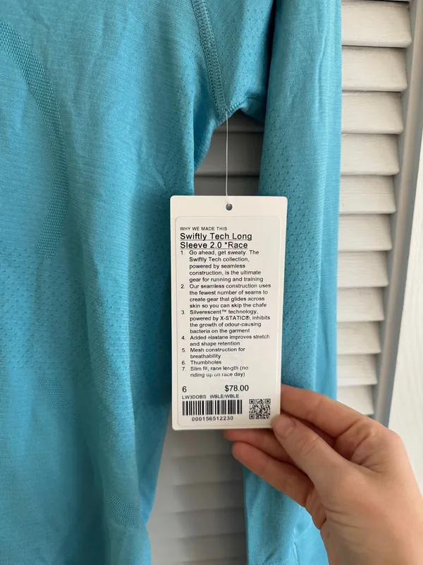 Lululemon Swiftly Tech Long Sleeve Waist Length - Image 5
