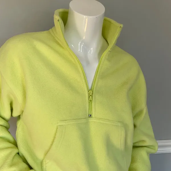 Aritzia Tna Yellow Fleece Sweatshirt - Image 5