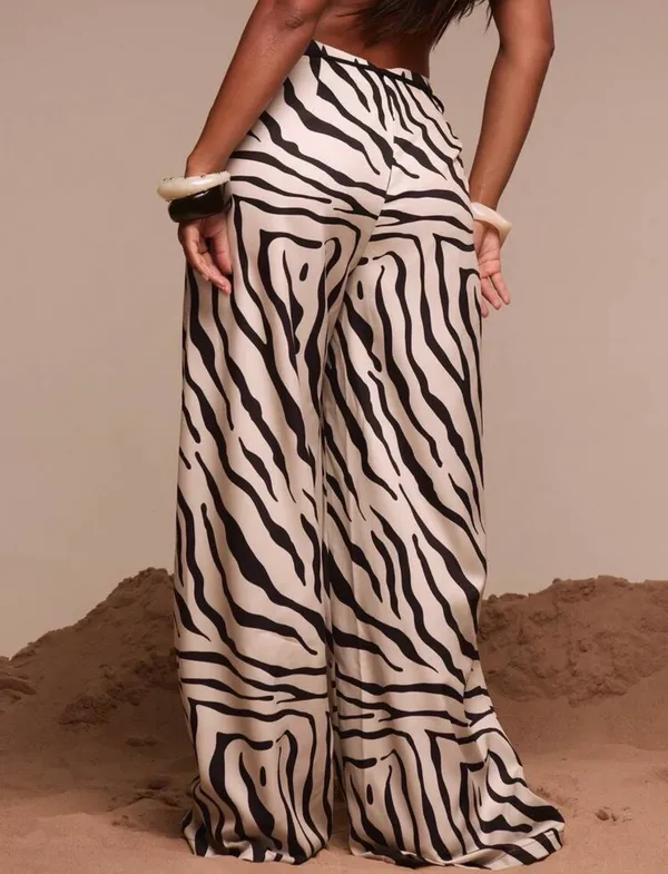 Shein Resort Beaded Zebra Pants - Image 3