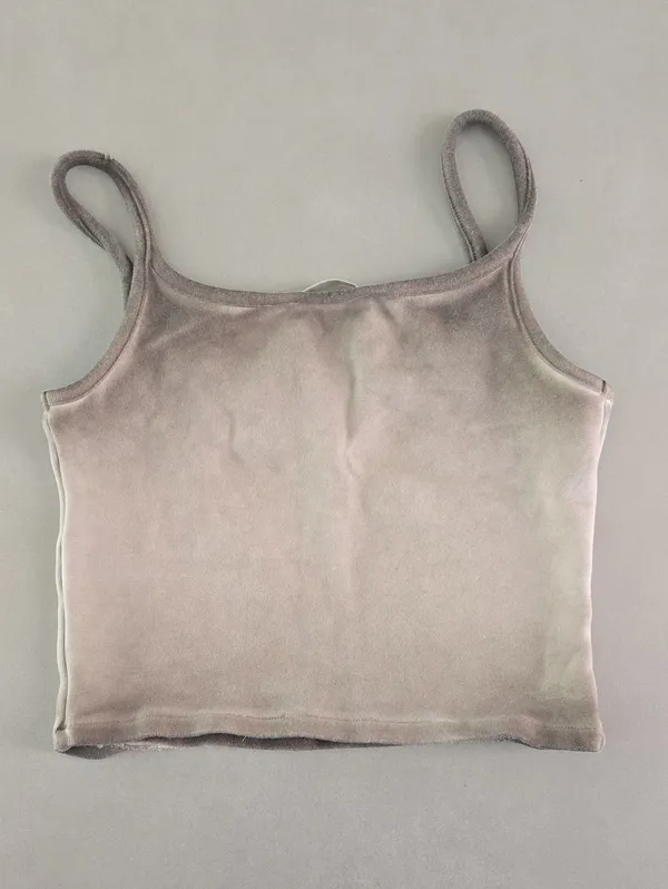 Zara Taupe Square-Neck Cropped Camisole Size M - Image 3