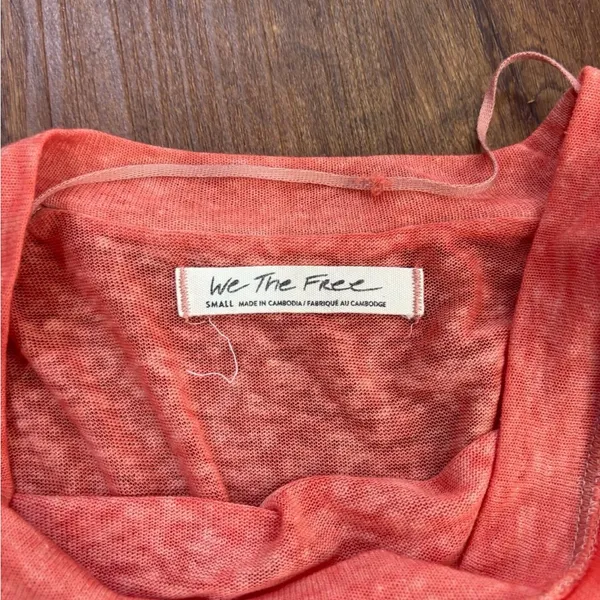 We The Free Bright Coral Short Sleeve Tee - Image 2