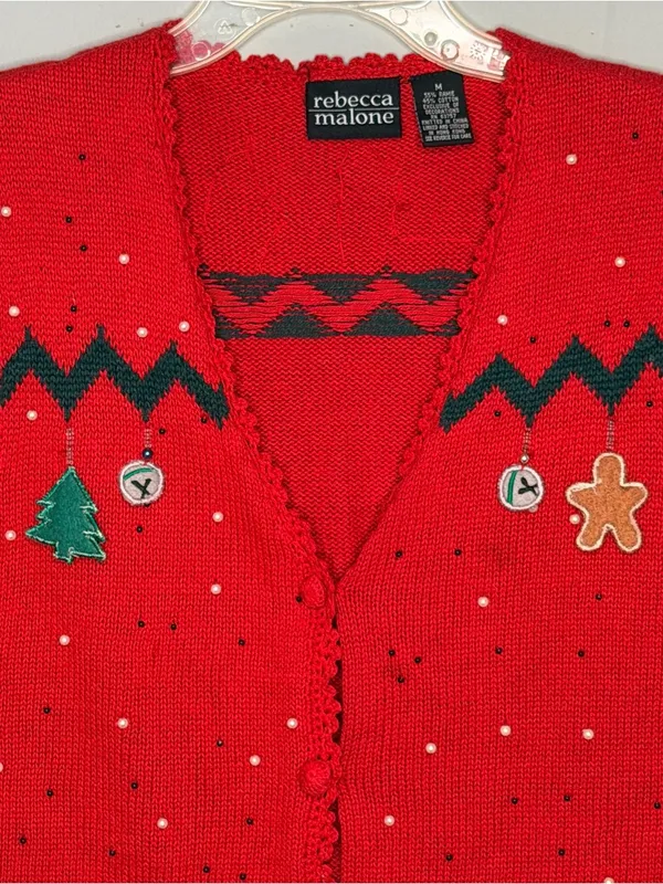 Vintage Rebecca Malone Christmas Sweater Vest - Image 2
