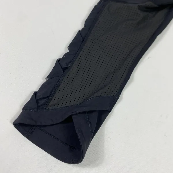 Lululemon Pants Womens 6 Navy Crop Leggings Mesh Lattice Hem Striped‎ Waist - Image 13