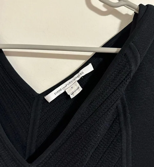 Diane Von Furstenberg Black bodycon sleeveless dress bandage - Image 4