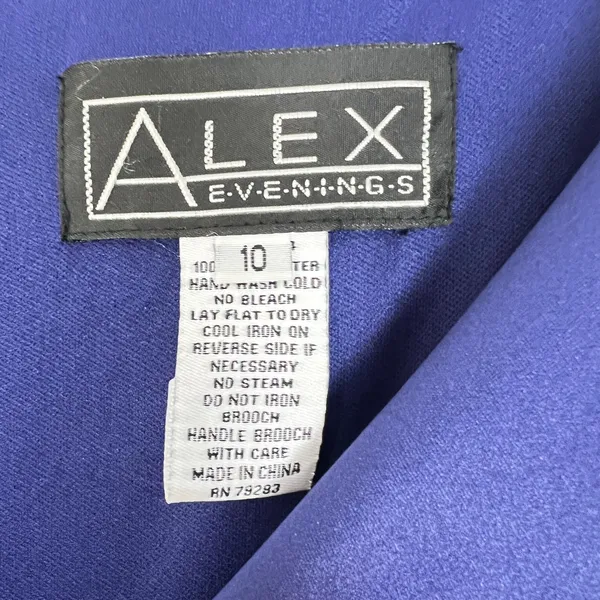 Alex Evenings Ruffed Midi Dress Womens 10 Party Cocktail Wedding Formal Glam - Image 3