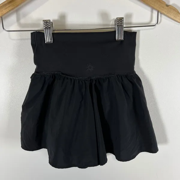 Aerie Black Crossover Waist Ruffle Skort Athletic Shorts Womens‎ XXS - Image 5