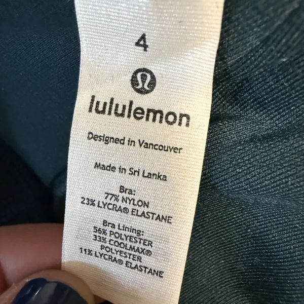 Lululemon X Peloton Energy Sports Bra Dark Green High Support Size 4 - Image 5