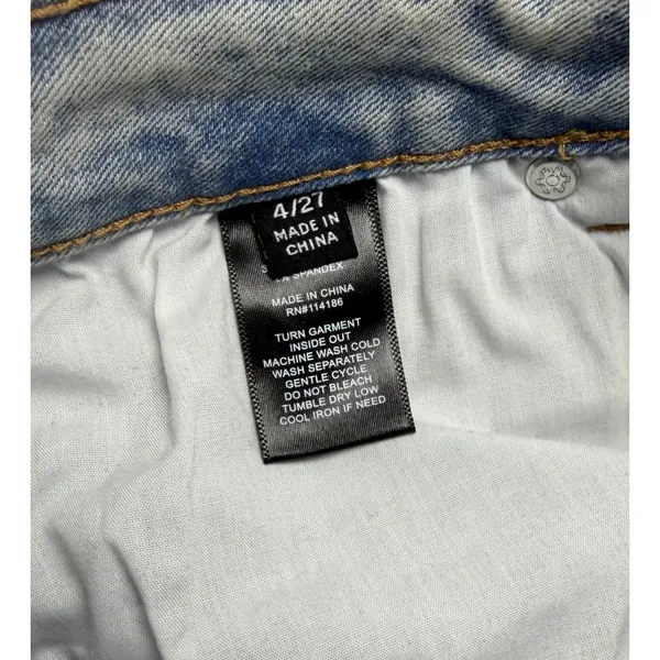 Frye Womens Light Wash Straight Leg High Rise Denim Jeans Size‎ 4/27 Light Blue - Image 7