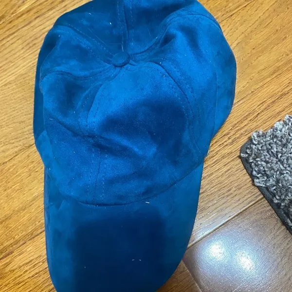 Chatties Blue Faux Suede Newsboy Baker Boy Hat One Size - Image 2