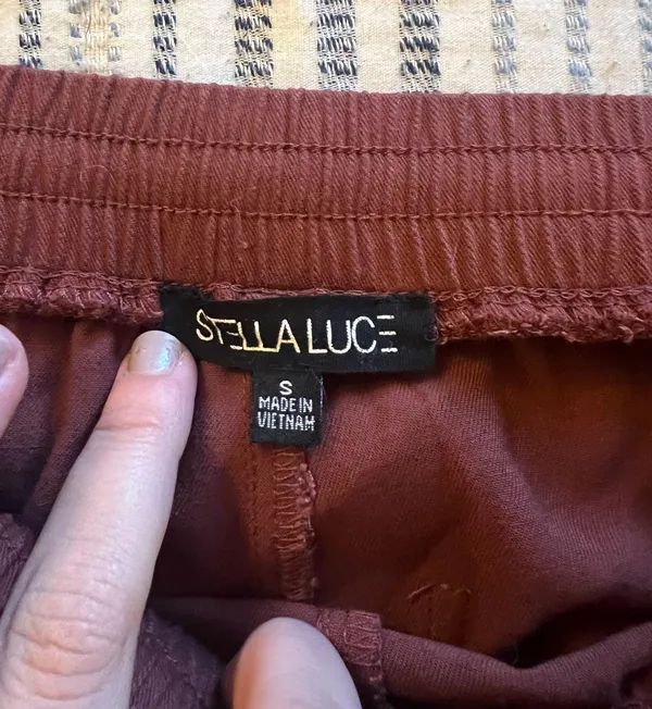 Stella Luce Brown Flowy Pants - Image 5