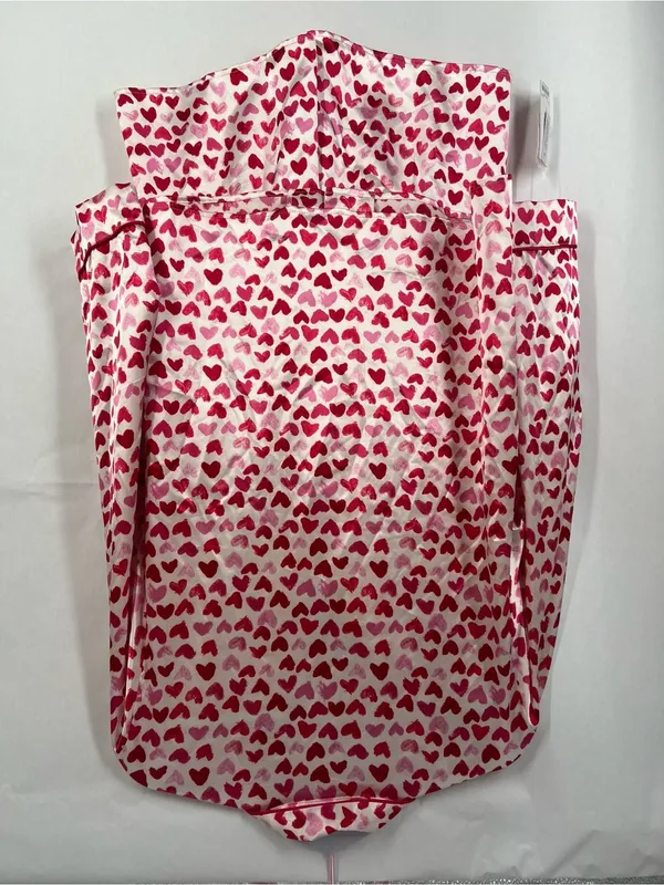 Lilac + London Pink Hearts Satin Shortie Pajama Set Size M NWT - Image 11