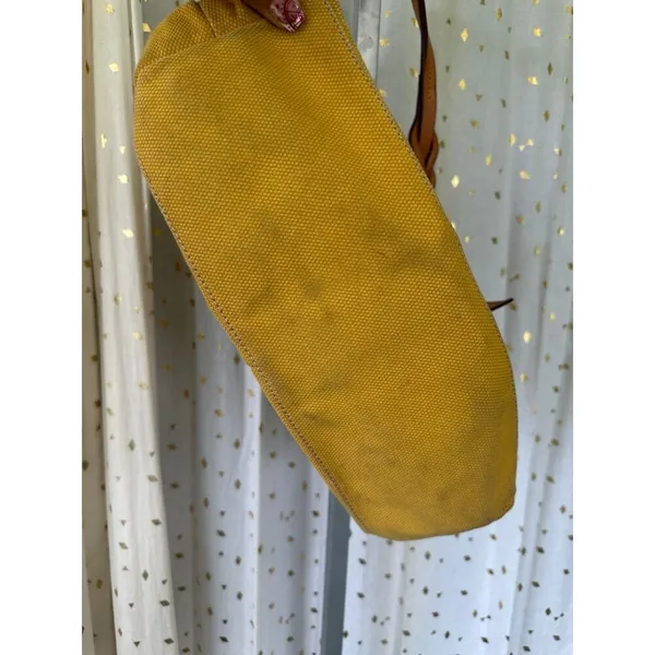 Dooney & Bourke J0130121 Wayfarer Yellow Leather Accent Zip Tote Shoulder Bag - Image 6