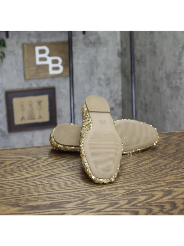 A New Day Sequin Ballet Flats Sammie Gold Yellow 5.5M - Image 5